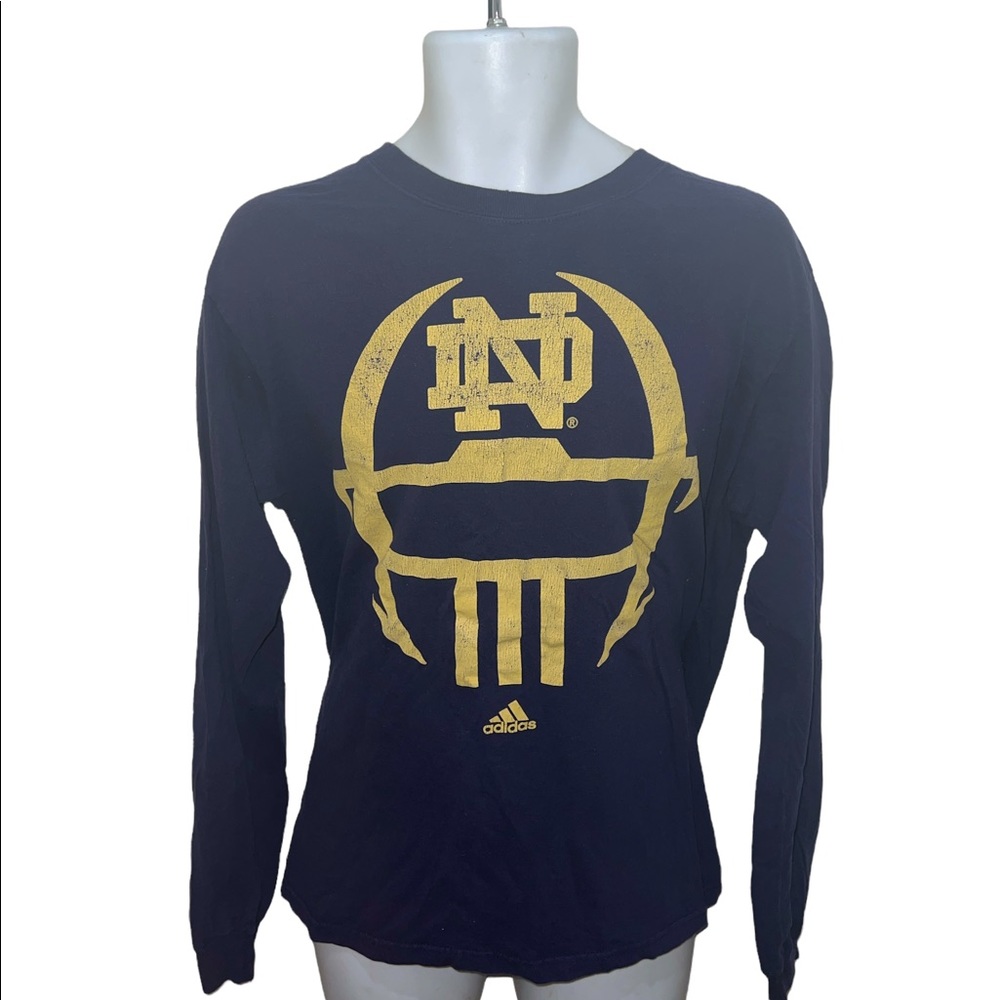 Adidas Notre Dame Football Long Sleeve Shirt